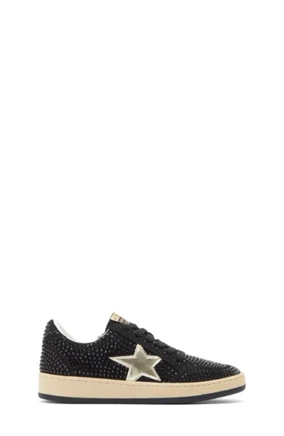 Vintage Havana Kids' Bravo Rhinestone Sneaker In Black