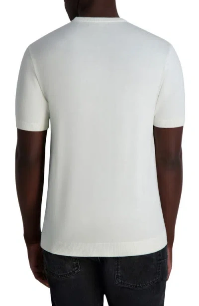 Karl Lagerfeld Paris Logo Short Sleeve Sweater In White