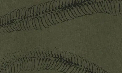 John Varvatos Snake Skeleton Organic Cotton Graphic T-shirt In Tarp Green