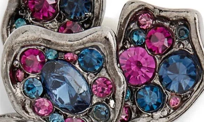 Kenneth Jay Lane Iris Clip-on Earrings In Sapphire