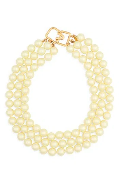 Kenneth Jay Lane 12mm Faux Pearl Necklace In Pearl