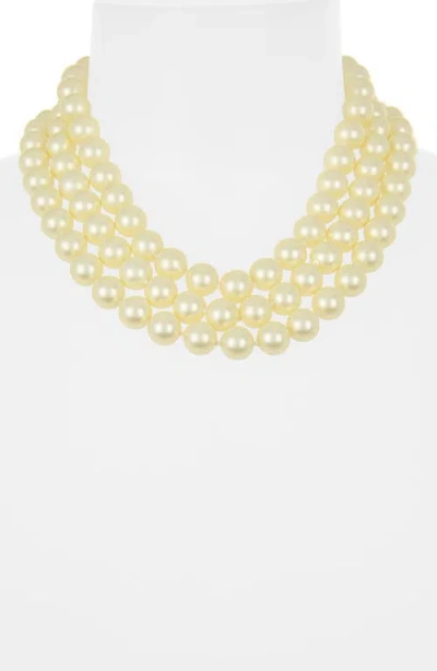 Kenneth Jay Lane 12mm Faux Pearl Necklace In Pearl