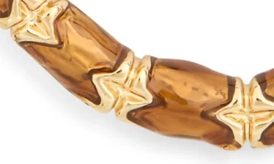 Kenneth Jay Lane Small Bamboo Hoop Earrings In Polished Gold