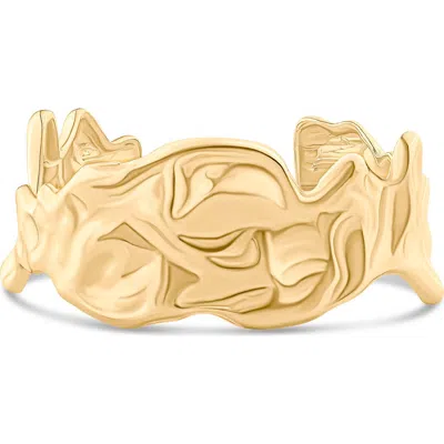 Jardin Organic Molten Cuff Bracelet In Gold