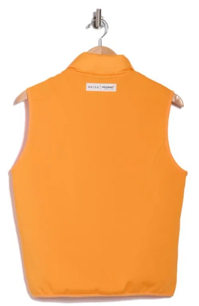 Reiss X Mclaren Foster Quilted Vest In Papaya