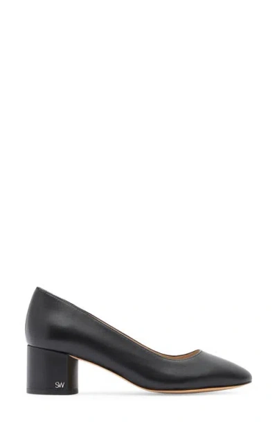 Stuart Weitzman Bridget Block Pump In Black/black