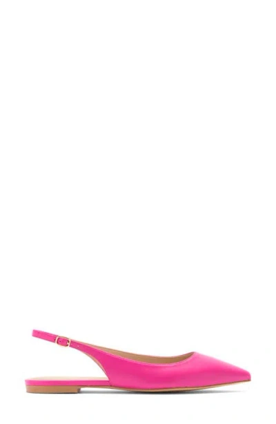 Stuart Weitzman Mara Pointed Toe Slingback Flat In Peonia