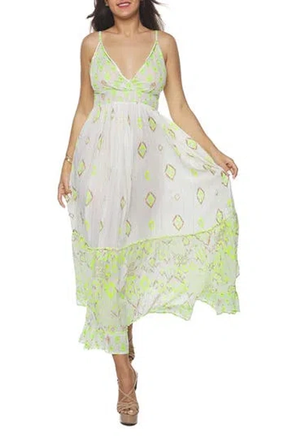 Ranee's Ranees V-neck Maxi Sundress In Green