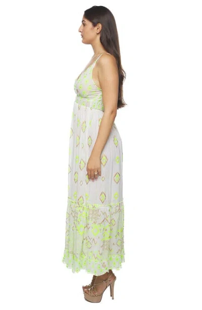 Ranee's Ranees V-neck Maxi Sundress In Green