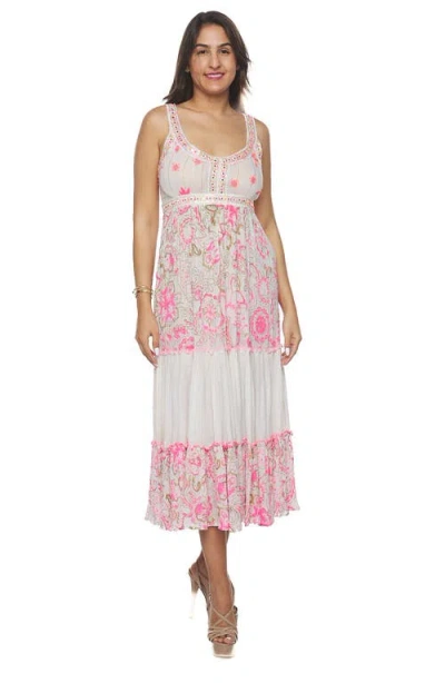 Ranee's Ranees Tier Maxi Sundress In Pink