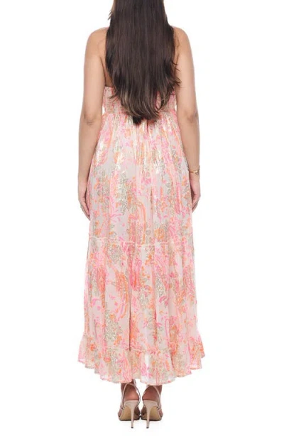 Ranee's Ranees Tassel Cotton Maxi Sundress In Pink