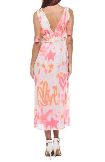 Ranee's Ranees Love Plunge Maxi Sundress In Pink