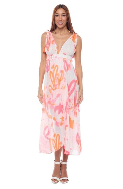 Ranee's Ranees Love Plunge Maxi Sundress In Pink