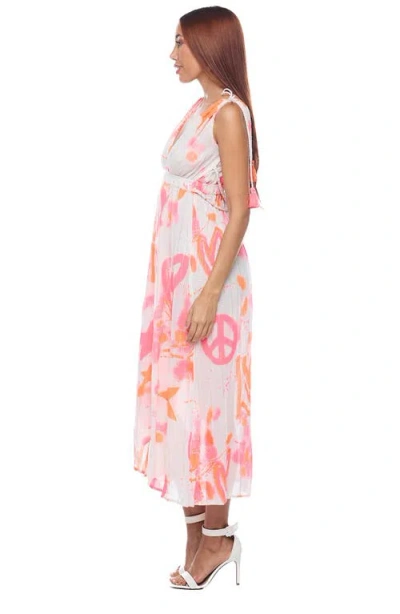 Ranee's Ranees Love Plunge Maxi Sundress In Pink