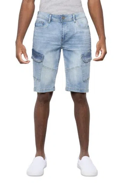 X-ray Xray Denim Cargo Shorts In Light Blue