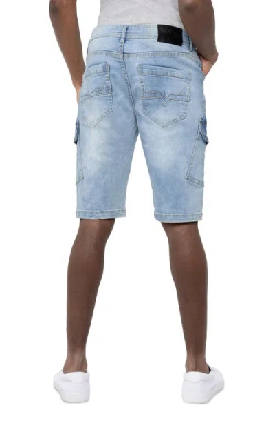 X-ray Xray Denim Cargo Shorts In Light Blue