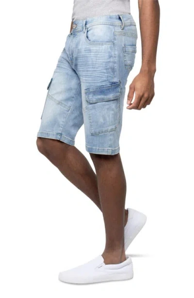 X-ray Xray Denim Cargo Shorts In Light Blue