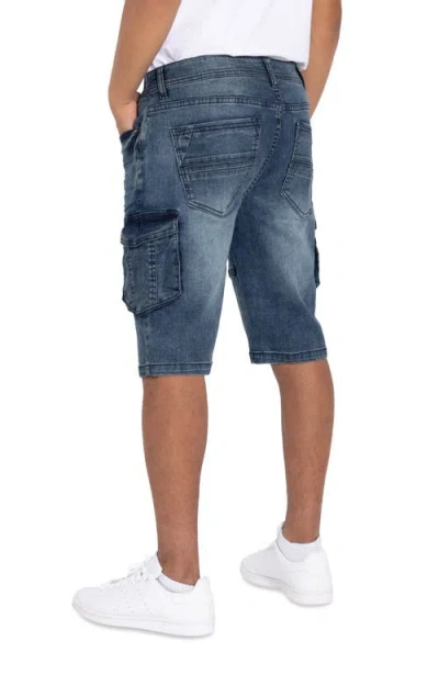 X-ray Xray Cargo Denim Shorts In Medium Blue Tint