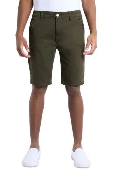 X-ray Xray Flat Front Chino Shorts In Olive