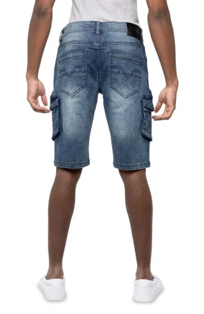 X-ray Xray Cargo Denim Shorts In Medium Wash