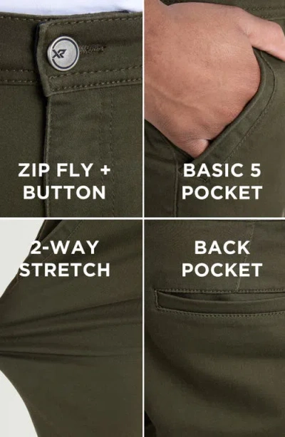 X-ray Xray Flat Front Chino Shorts In Olive