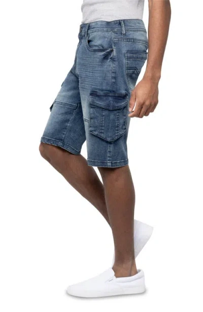 X-ray Xray Cargo Denim Shorts In Medium Wash