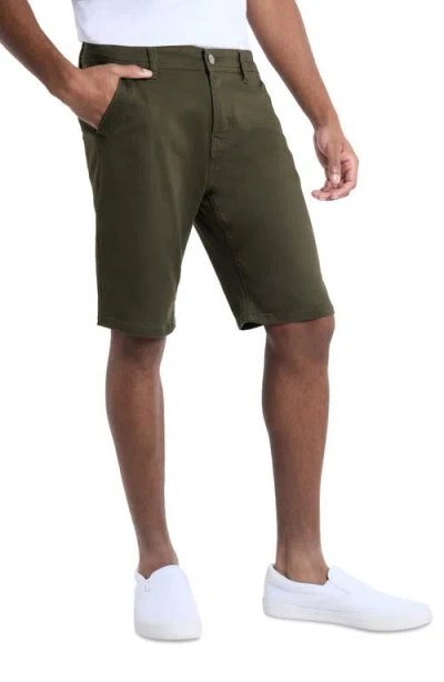 X-ray Xray Flat Front Chino Shorts In Olive