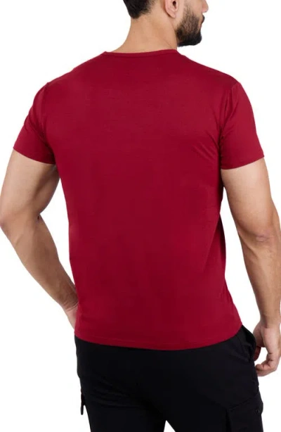 X-ray Xray Flex Crewneck T-shirt In Burgundy
