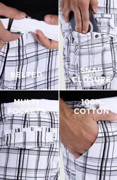 X-ray Xray Cargo Shorts In Plaid White