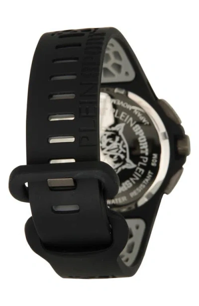 Philipp Plein Thunderstorm Chronograph Silicone Strap Watch, 43mm In Gun