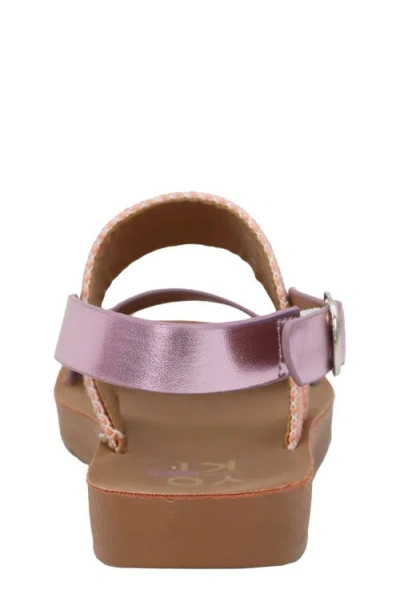 Yoki Kids' Flat Beaded Sandal In Multi
