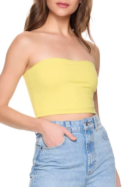 Susana Monaco Core Crop Tube Top In Canary