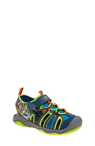Josmo Kids' Buzz & Woody Sandal In Navy/lime