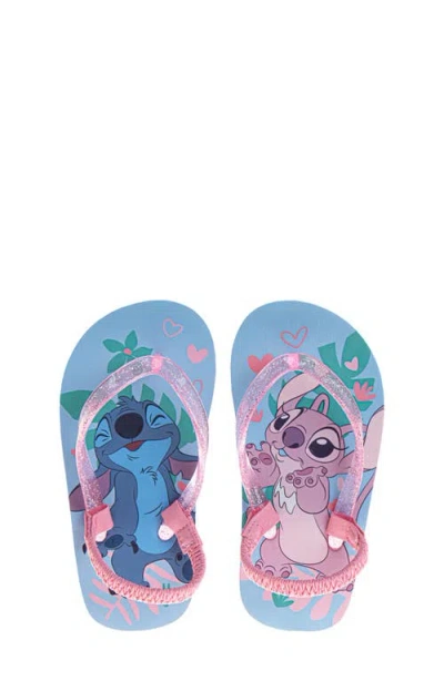 Josmo Kids' Stitch Slingback Flip Flop Sandal In Blue