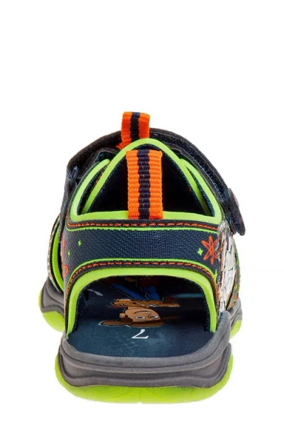 Josmo Kids' Buzz & Woody Sandal In Navy/lime