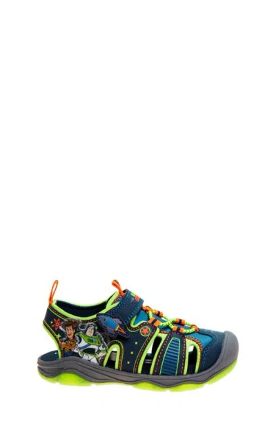 Josmo Kids' Buzz & Woody Sandal In Navy/lime