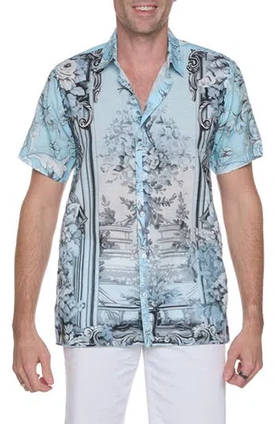 Ranee's Men's Serene Retreat Camp Shirt In Light Blue