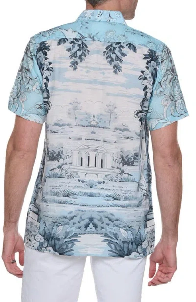 Ranee's Men's Serene Retreat Camp Shirt In Light Blue