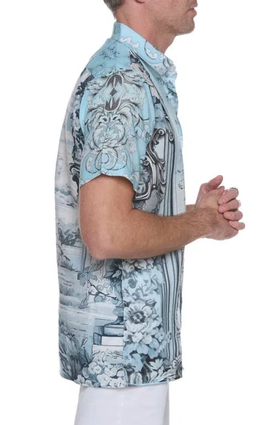 Ranee's Men's Serene Retreat Camp Shirt In Light Blue
