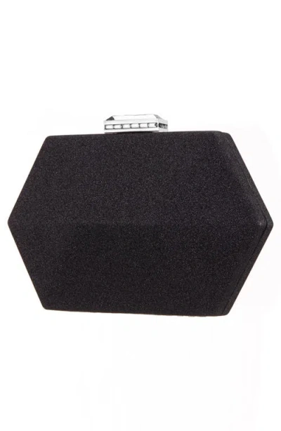 Nina Geometric Minaudiere In Black