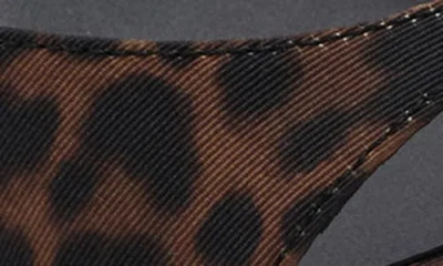 Mango Leopard Print Kitten Heel Sandal In Brown