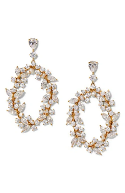 Nadri Ravish Laurel Drop Earrings In Gold