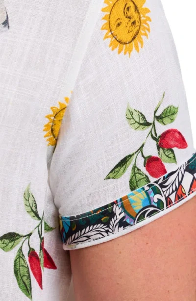 Robert Graham Mezcal Print Short Sleeve Button-up Shirt In Multi