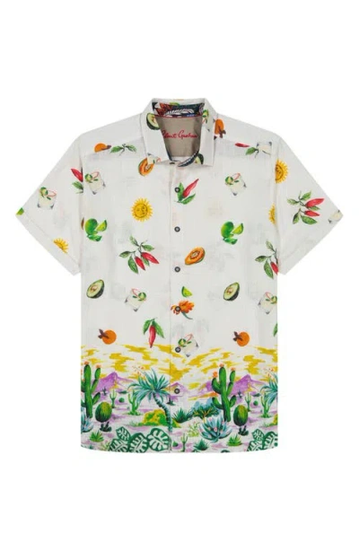 Robert Graham Mezcal Print Short Sleeve Button-up Shirt In Multi