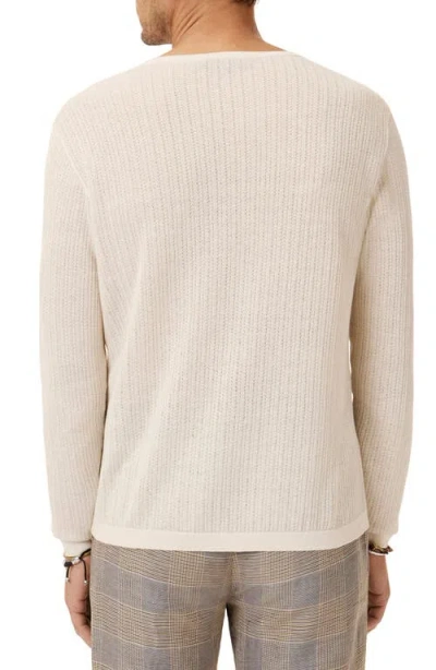 John Varvatos Esperia Textured Sweater In Egg Shell