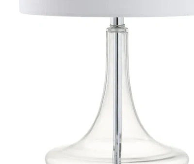 Jonathan Y Cecile 25.5" Glass Teardrop Led Table Lamp In Clear