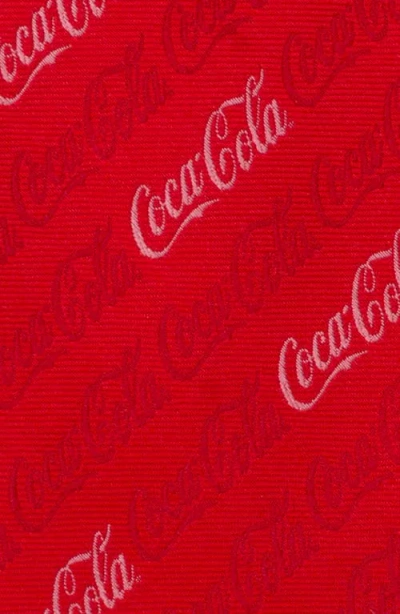 Cufflinks, Inc . Coca-cola® Logo Red Silk Blend Tie In Red