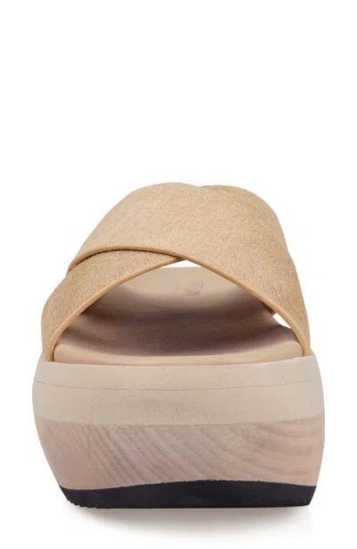 Zigi Artisan Maia Genuine Calf Hair Platform Sandal In Natural Tan