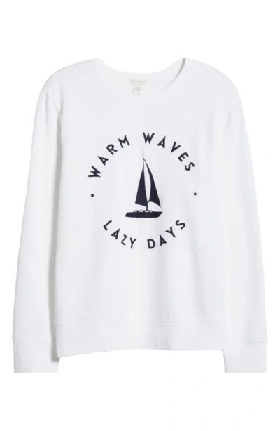 CASLONR CASLON(R) WARM WAVES LAZY DAYS EMBROIDERED SWEATSHIRT 