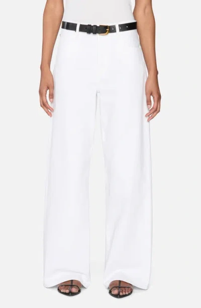 Frame The Loose High Waist Wide Leg Jeans In White